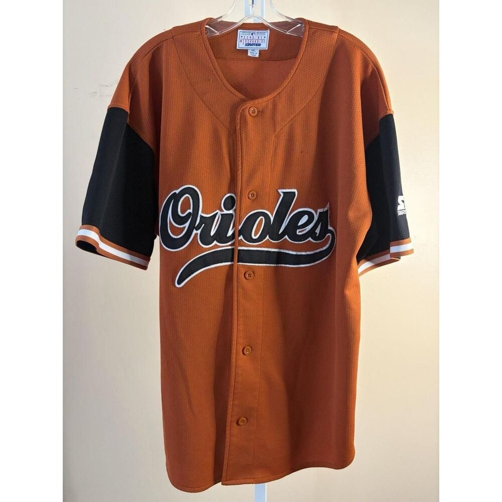 Starter Men's Orange and Black Shirt
